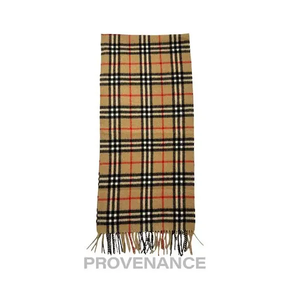 🔴 Vintage Burberrys Scarf Nova Check 100% Cashmere Camel - Picture 4 of 6